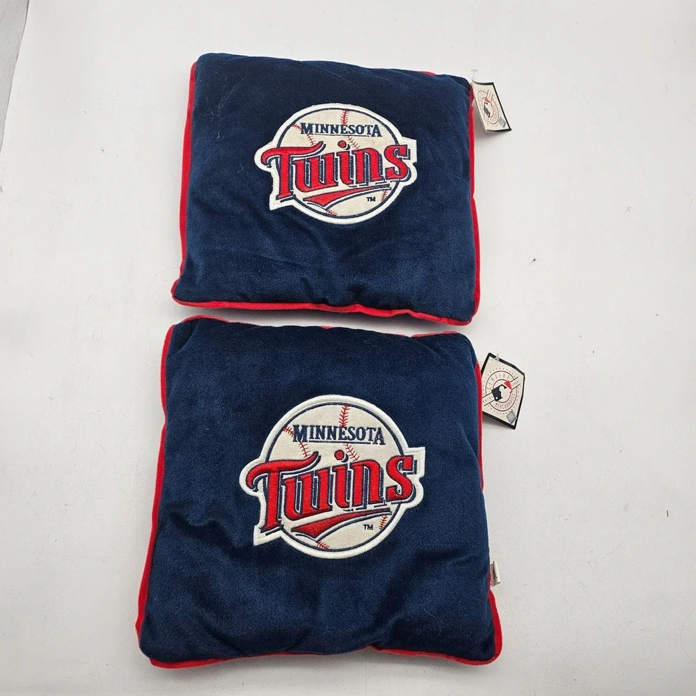 Vtg Minnesota Twins Seat Cushion Pair One Size Blue MLB Baseball Good Stuff